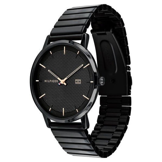 Tommy Hilfiger NETH1791655 Men Black Dial Stainless Steel Strap Quartz Watch