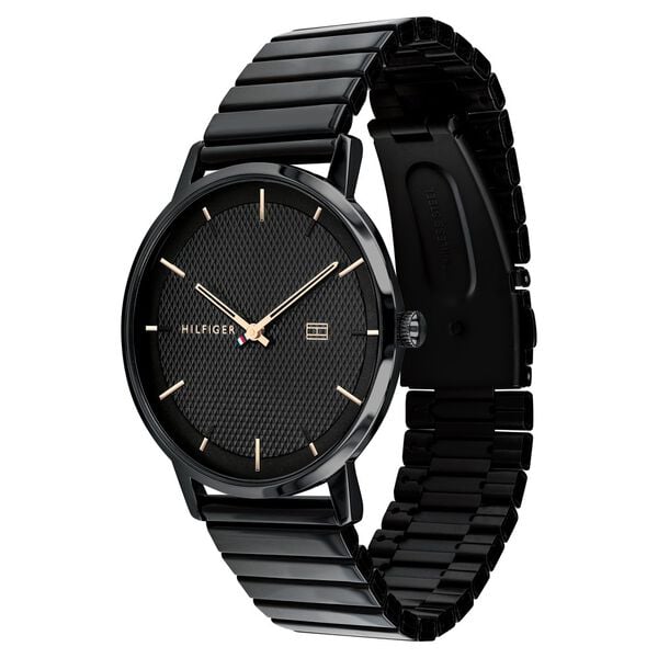 Tommy Hilfiger NTTH1791655 Men Analog Quartz Black Dial Stainless Steel Watch