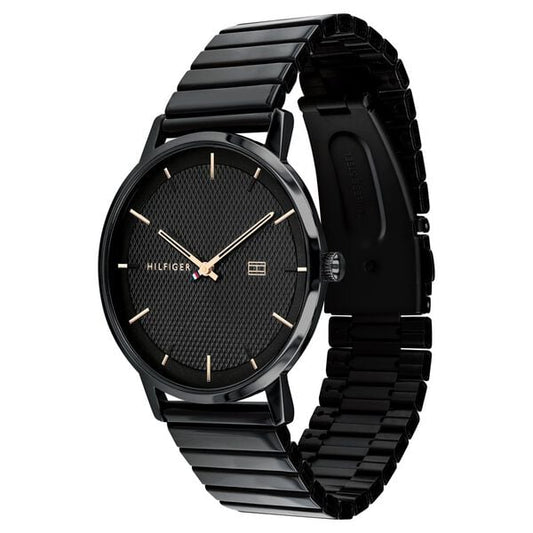 Tommy Hilfiger NTTH1791655 Men Analog Quartz Black Dial Stainless Steel Watch