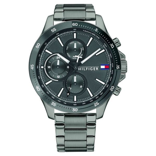 Tommy Hilfiger NETH1791719 Quartz Multifunction Grey Dial Stainless Steel Strap Watch for Men