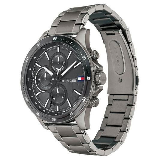 Tommy Hilfiger NETH1791719 Quartz Multifunction Grey Dial Stainless Steel Strap Watch for Men