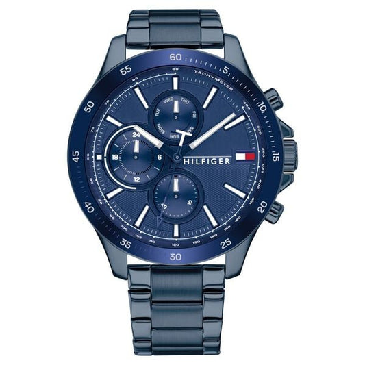 Tommy Hilfiger NETH1791720 Men Blue Dial Stainless Steel Strap Multifunction Quartz Watch