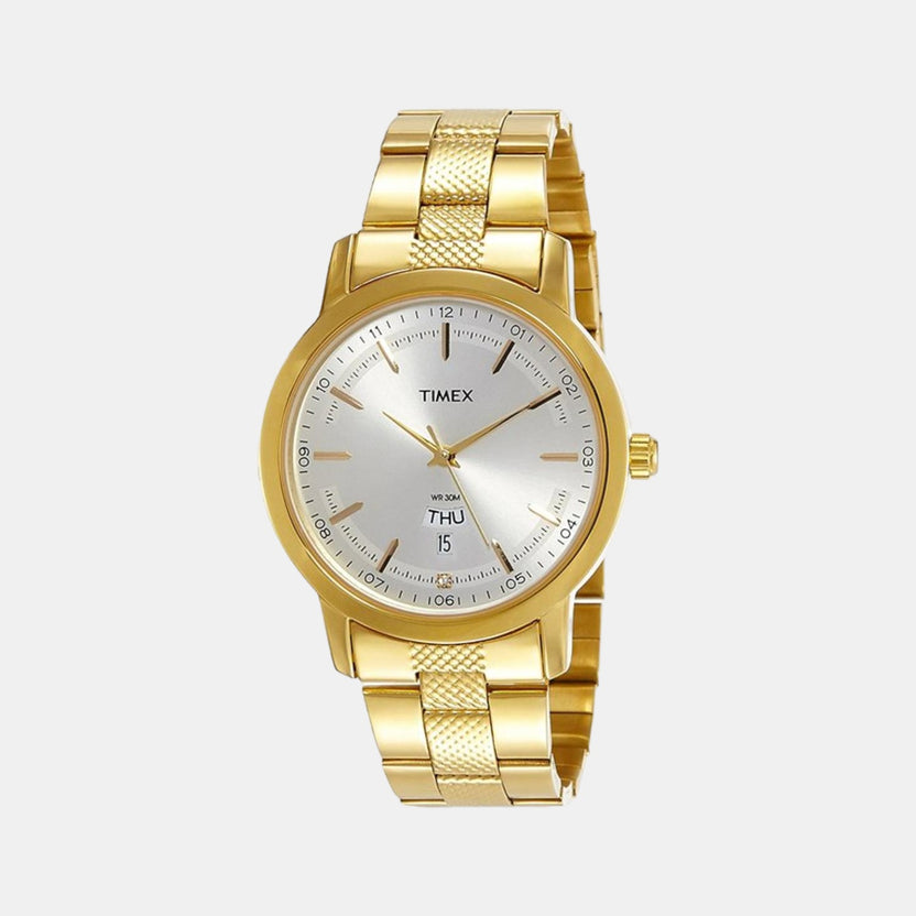 Timex TW000G915 Quartz Analog Silver Dial Stainless Steel Strap Watch for Men