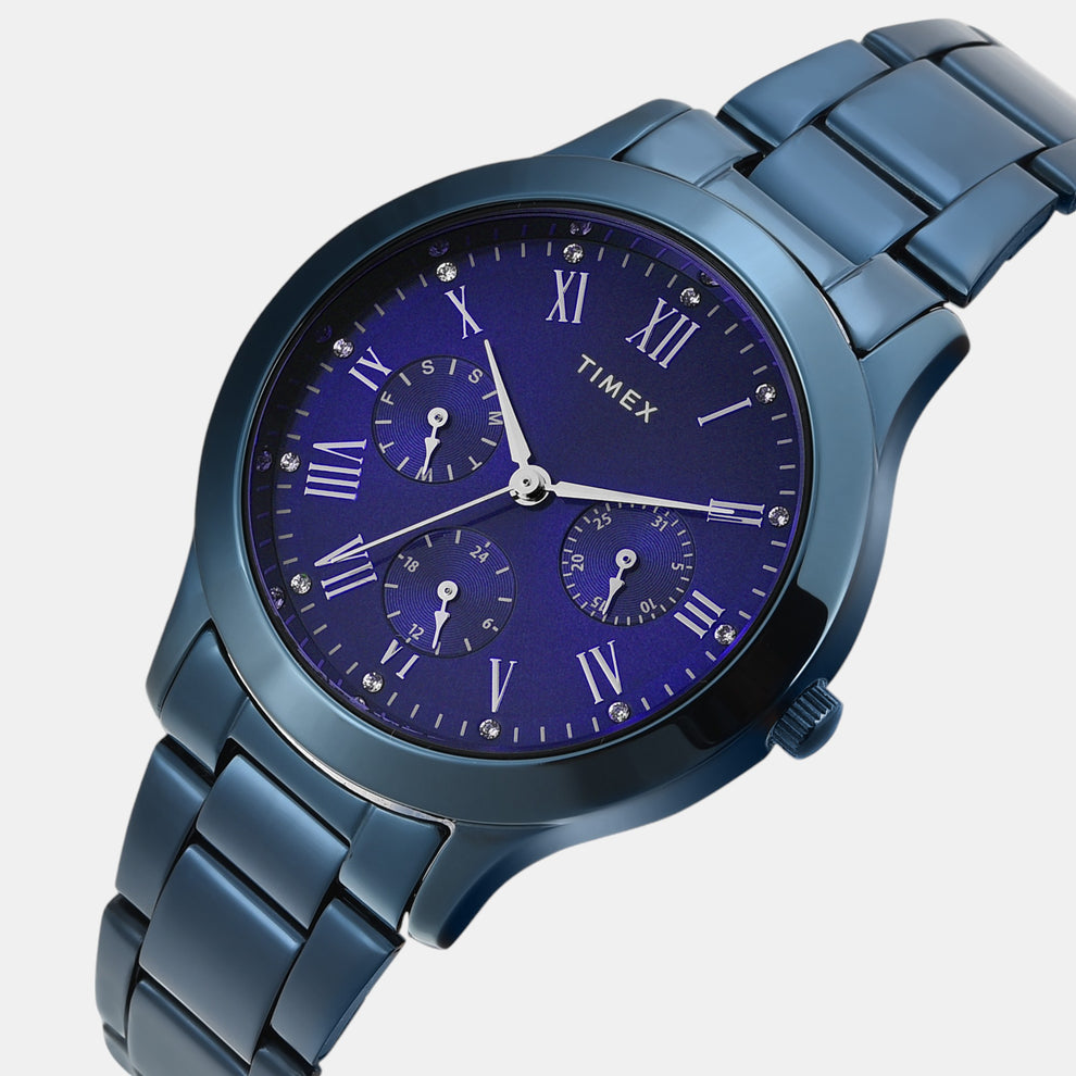 Timex TW000Q819 Women’s Navy Blue Multifunction Quartz Watch