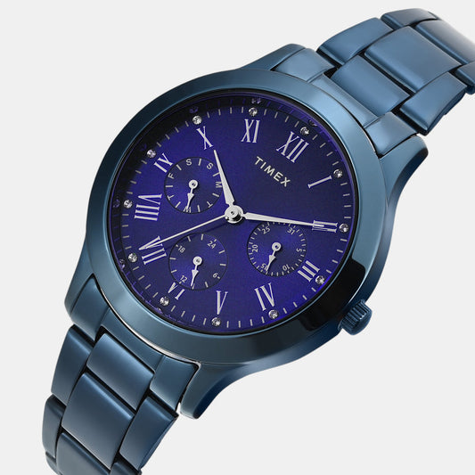 Timex TW000Q819 Women’s Navy Blue Multifunction Quartz Watch