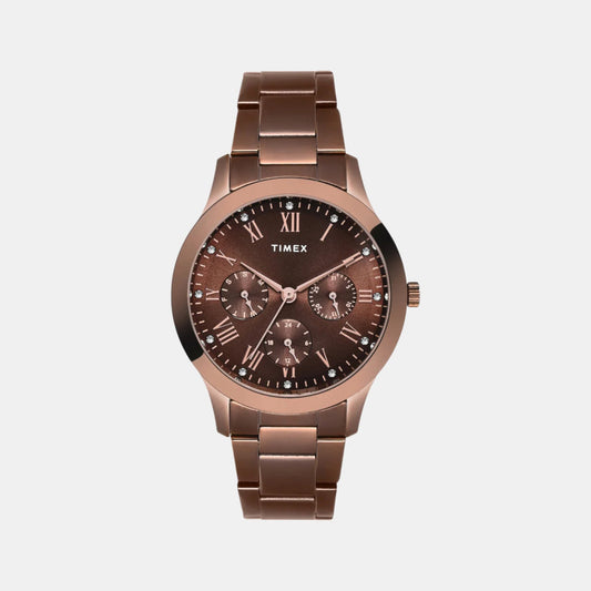 Timex TW000Q820 Women’s Brown Dial Quartz Multifunction Watch