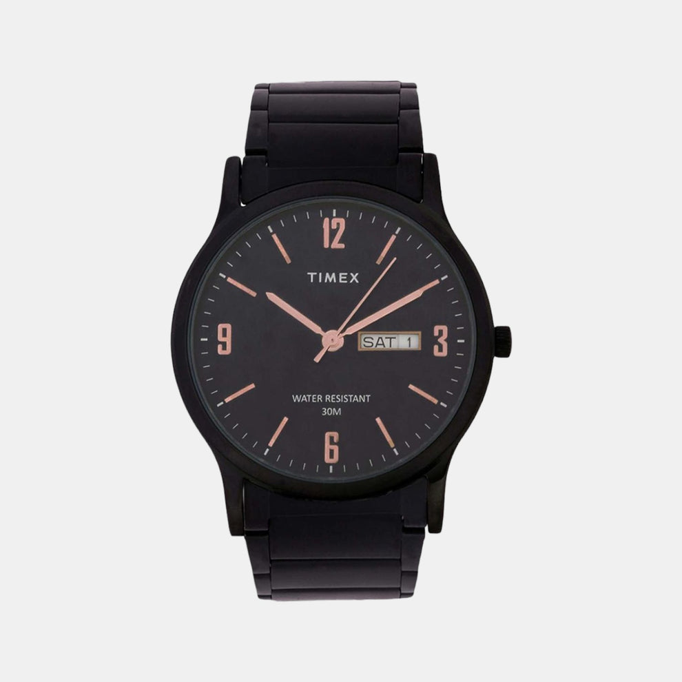 Timex TW000R438 Men’s Black Dial Black Stainless Steel Analog Watch