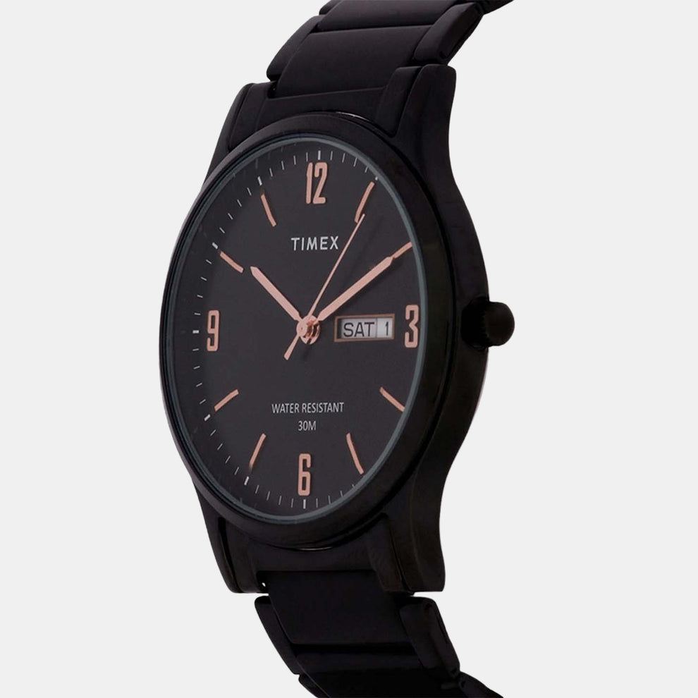 Timex TW000R438 Men’s Black Dial Black Stainless Steel Analog Watch