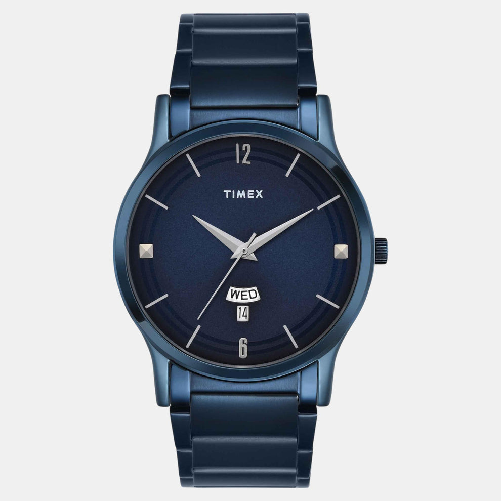 Timex TW000R460 Men’s Navy Blue Dial Quartz Analog Watch