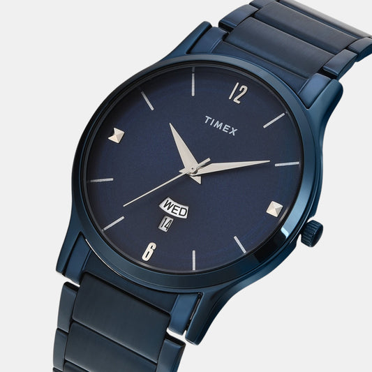 Timex TW000R460 Men’s Navy Blue Dial Quartz Analog Watch