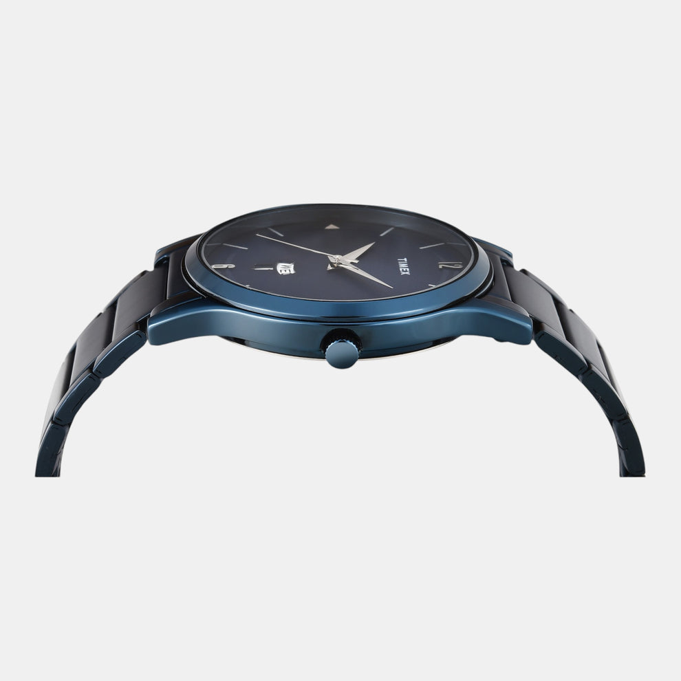 Timex TW000R460 Men’s Navy Blue Dial Quartz Analog Watch