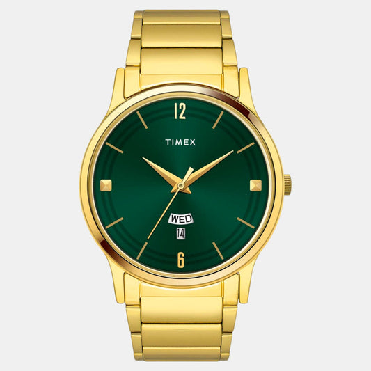 Timex TW000R462 Men's Blue Dial Analog Watch with Leather Strap