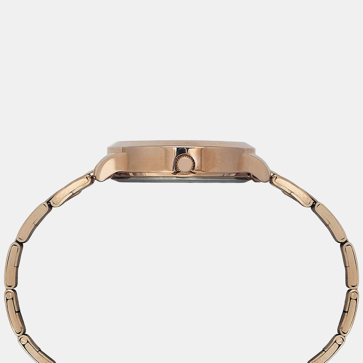Timex TW000T631 Analog Quartz Watch for Women – Blue Dial, Rose Gold Stainless Steel Bracelet