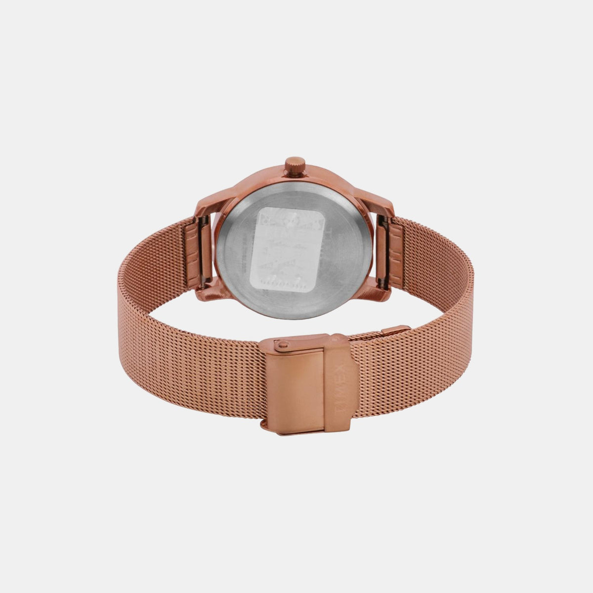 Timex TW000W112 Analog Quartz Watch for Women – Blue Dial, Rose Gold Stainless Steel