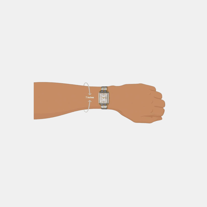 Timex TW000W908 Quartz Analog Silver Dial Two-Tone Stainless Steel Strap Watch for Men