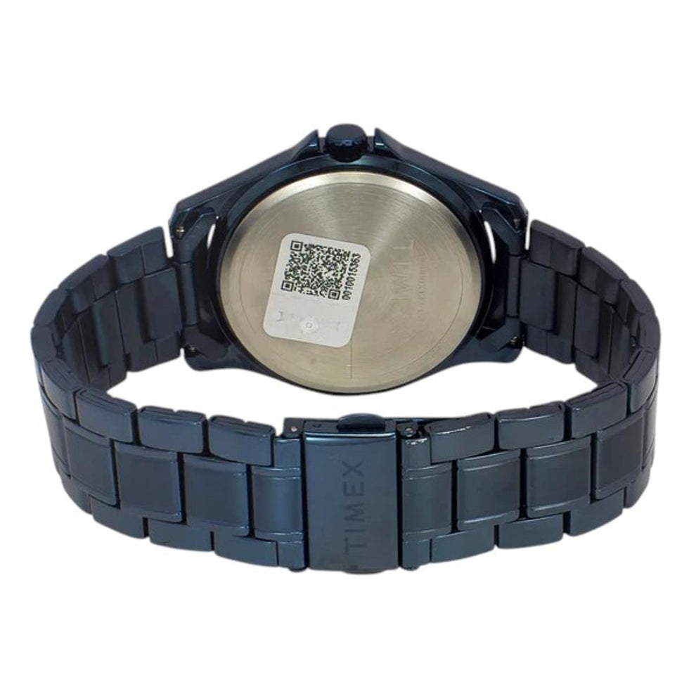 Timex TW000X137 Men’s Blue Dial Analog Watch with Stainless-Steel Strap