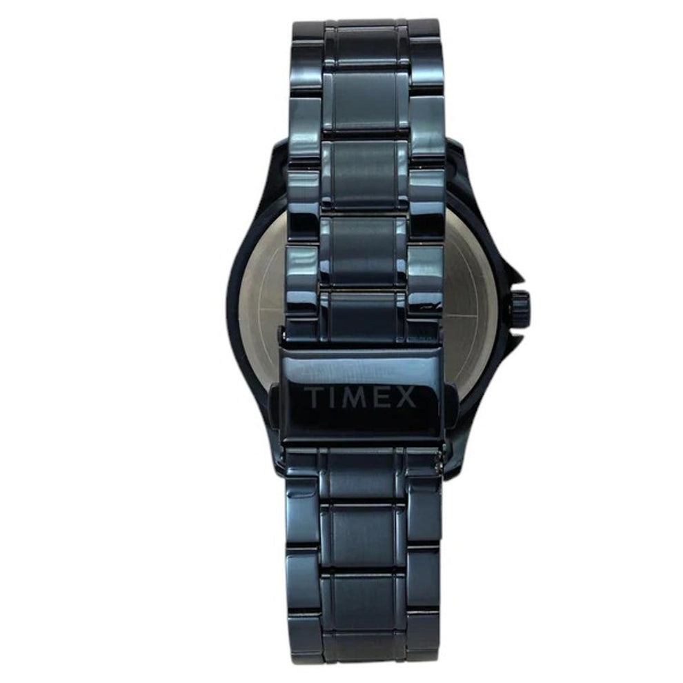 Timex TW000X137 Men’s Blue Dial Analog Watch with Stainless-Steel Strap