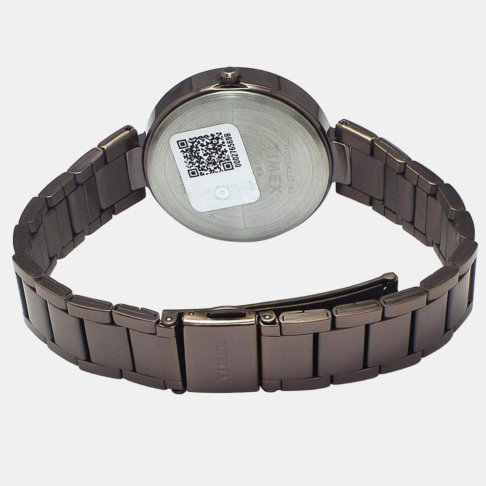 Timex TW000X227 Women’s Brown Dial Brown Stainless-Steel Analog Watch