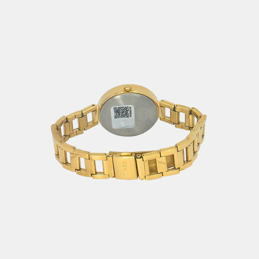 Timex TW000X234 Women’s Analog Quartz Watch Silver Dial, Gold-Tone Stainless Steel Bracelet