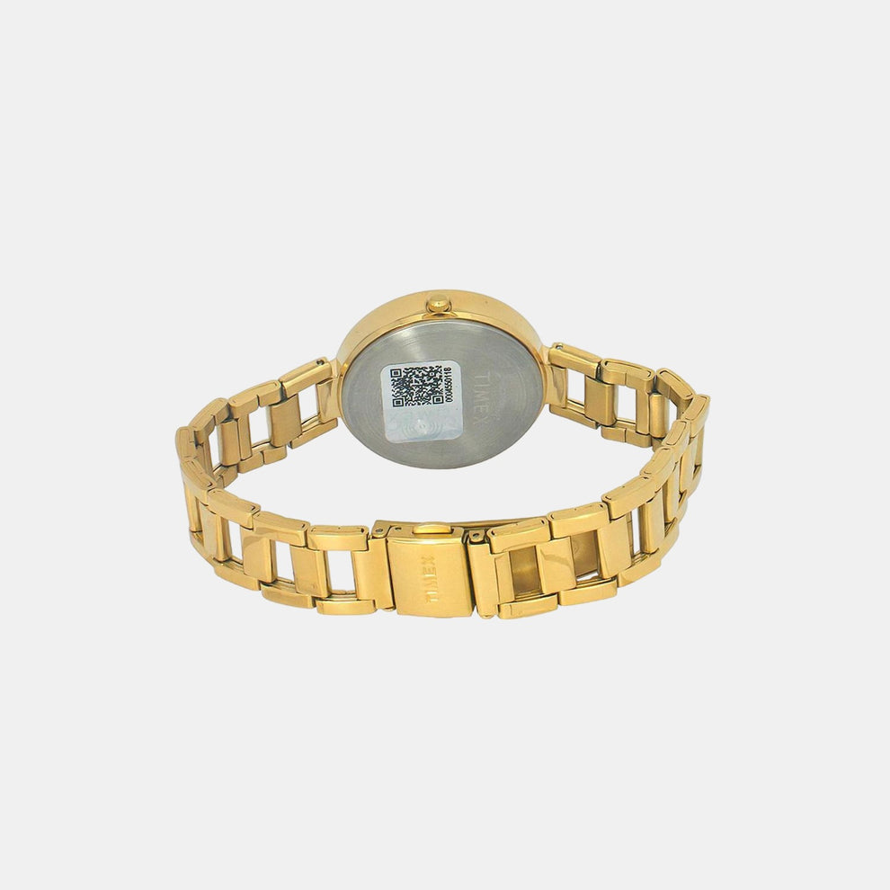 Timex TW000X234 Women’s Analog Quartz Watch Silver Dial, Gold-Tone Stainless Steel Bracelet