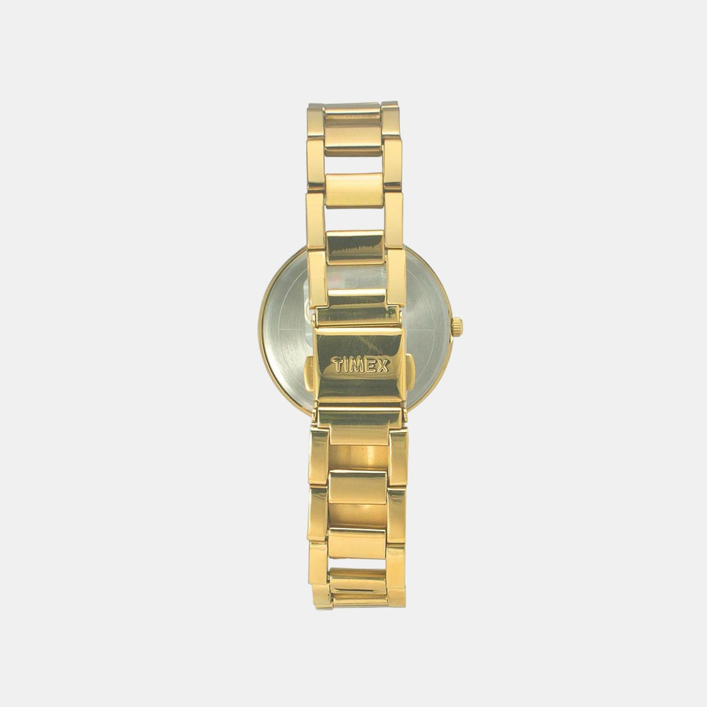 Timex TW000X234 Women’s Analog Quartz Watch Silver Dial, Gold-Tone Stainless Steel Bracelet