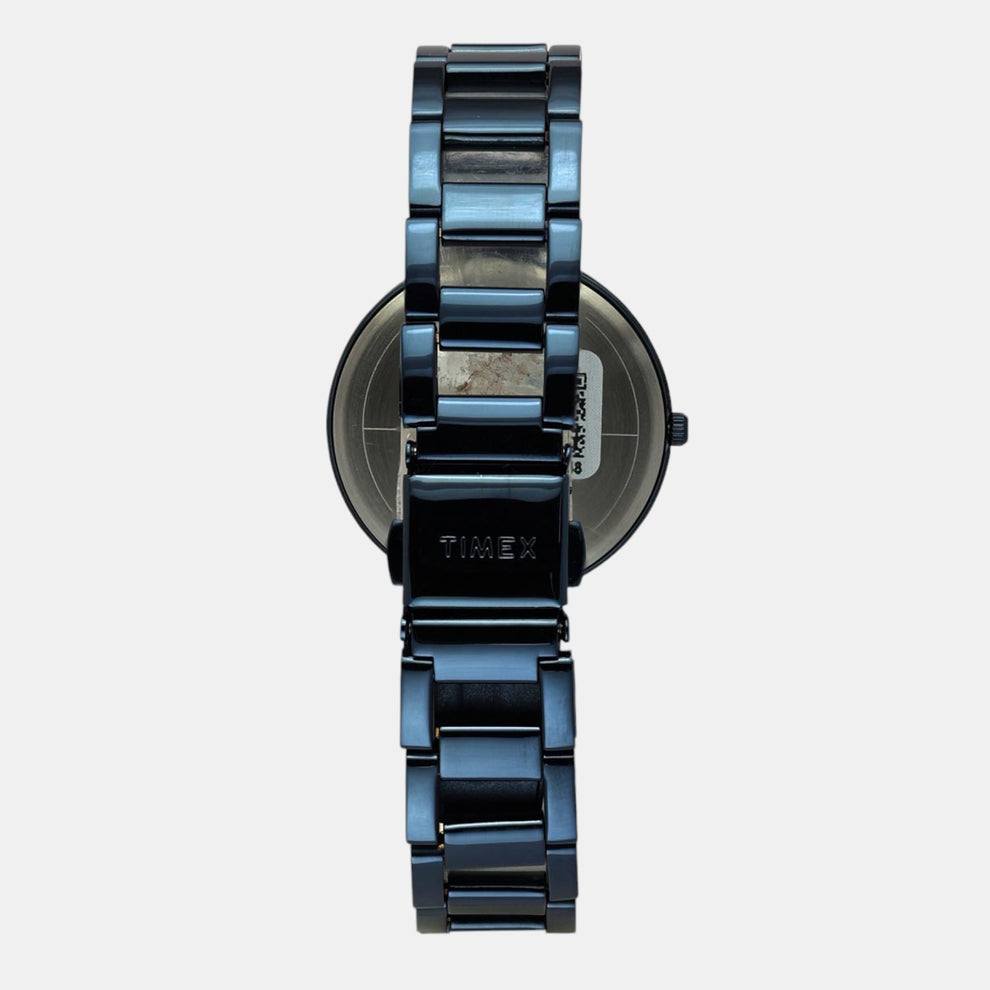 Timex TW000X268 Women’s Blue Dial Analog Watch with Stainless Steel Strap