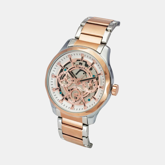 Timex TW0TG7629 Men’s Rose‑Gold Dial Quartz Analog Watch