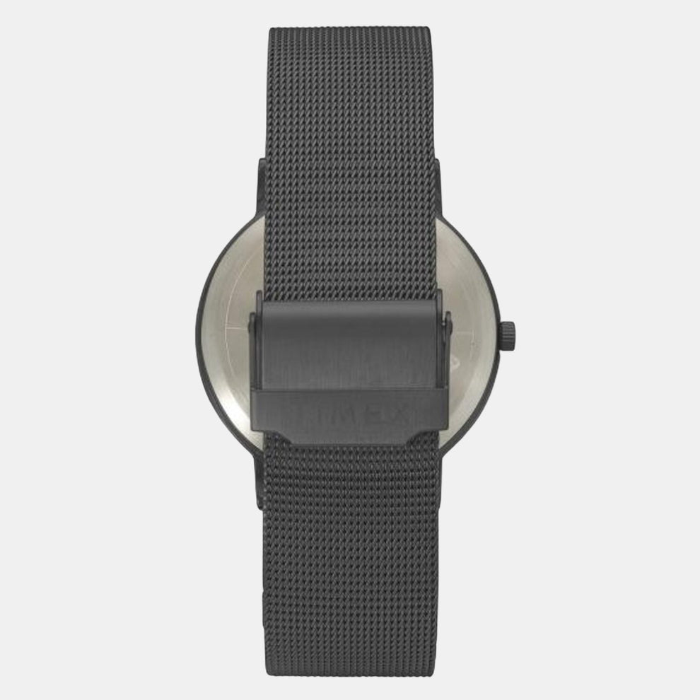 Timex TW0TG8012 Men’s Grey-Dial Black Mesh Stainless Steel Analog Watch