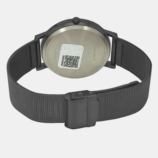 Timex TW0TG8012 Men’s Grey-Dial Black Mesh Stainless Steel Analog Watch
