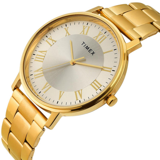 Timex TW0TG8023 Men’s Silver Dial Analog Watch with Stainless Steel Strap