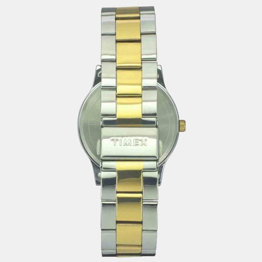Timex TW0TG8302 Two-Tone Stainless Steel Bracelet Analog Men Watch – Silver Dial, Round Case, Quartz Movement