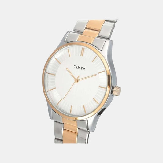 Timex TW0TG8308 Silver Dial Stainless Steel Bracelet Analog Men Watch – Round Case, Quartz Movement