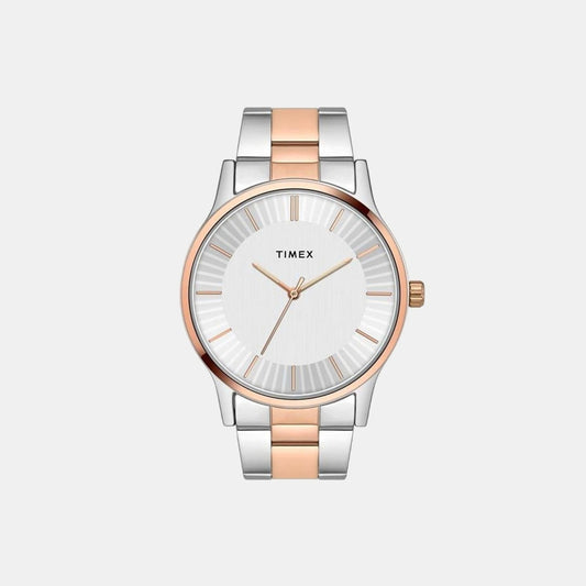 Timex TW0TG8308 Silver Dial Stainless Steel Bracelet Analog Men Watch – Round Case, Quartz Movement