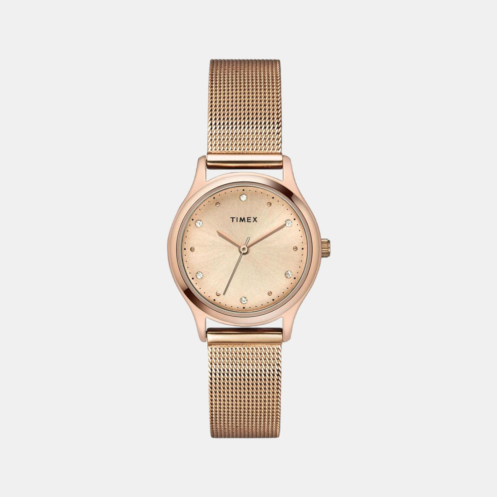 Timex TW0TL8710 Women’s Rose‑Gold Stainless Steel Analog Watch