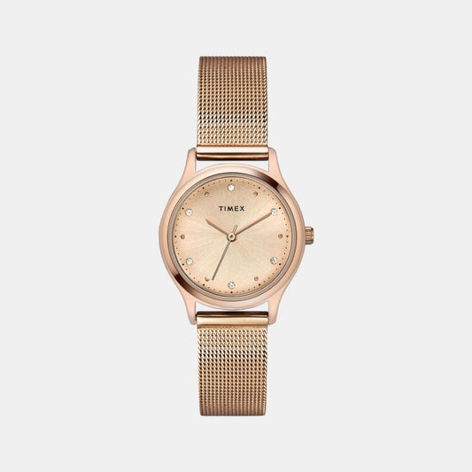 Timex TW0TL8710 Women’s Rose‑Gold Stainless Steel Analog Watch