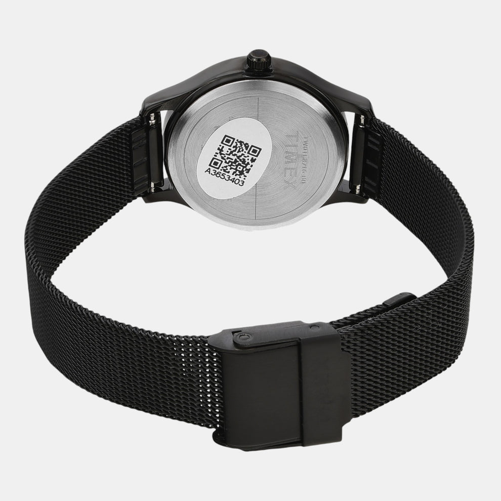 Timex TW0TL8716 Women’s Black Dial Analog Stainless Steel Watch