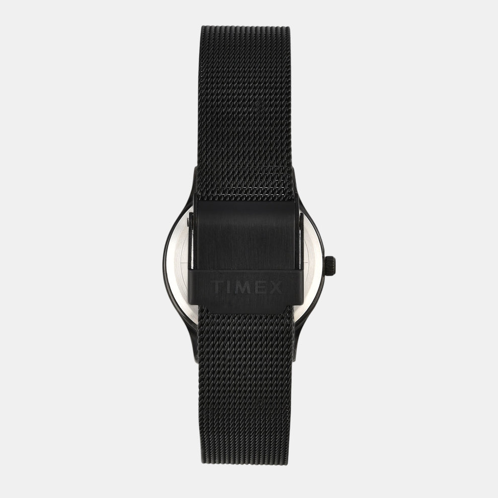 Timex TW0TL8716 Women’s Black Dial Analog Stainless Steel Watch