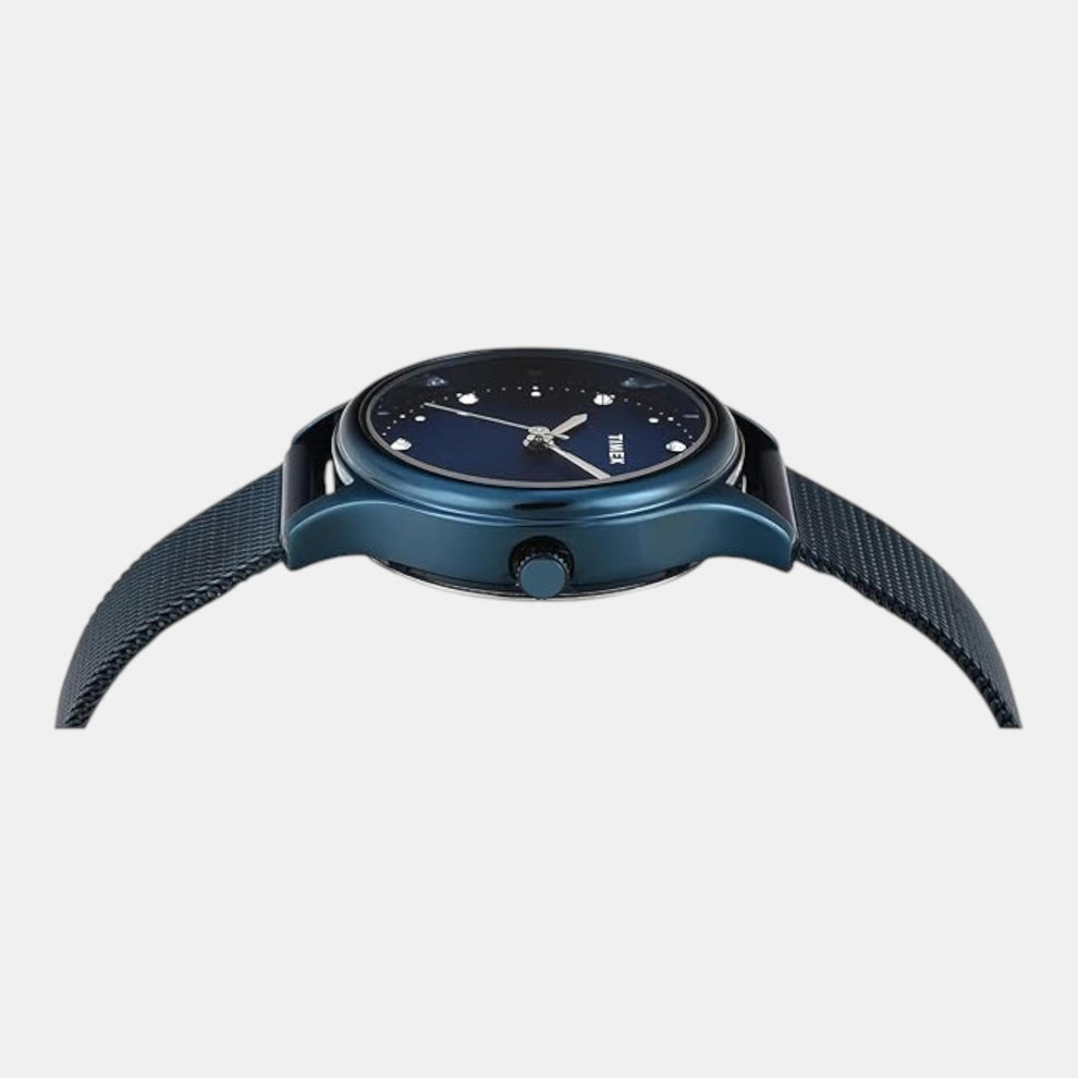 Timex TW0TL8717 Women’s Blue Dial Analog Watch with Stainless Steel Strap