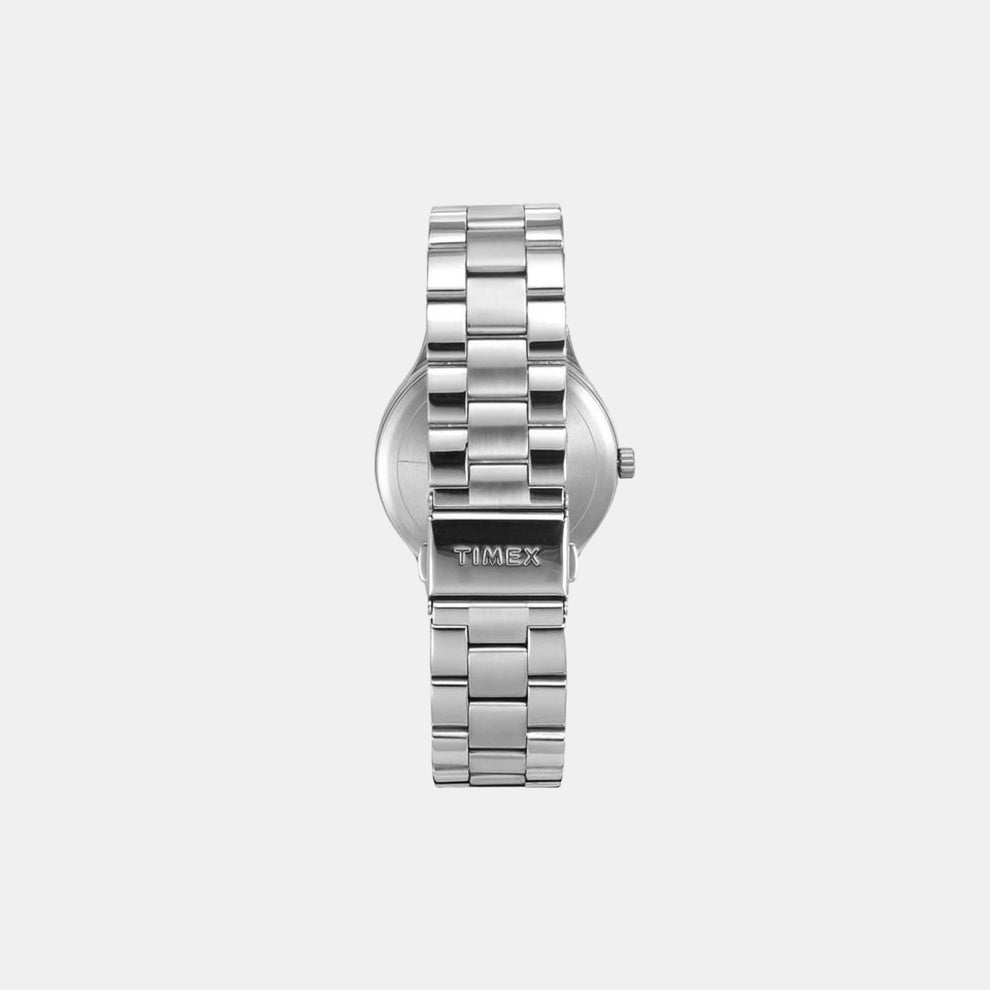 Timex TWEG18420 Mens Blue Dial Quartz Analog Watch Stainless Steel Bracelet Round Watch