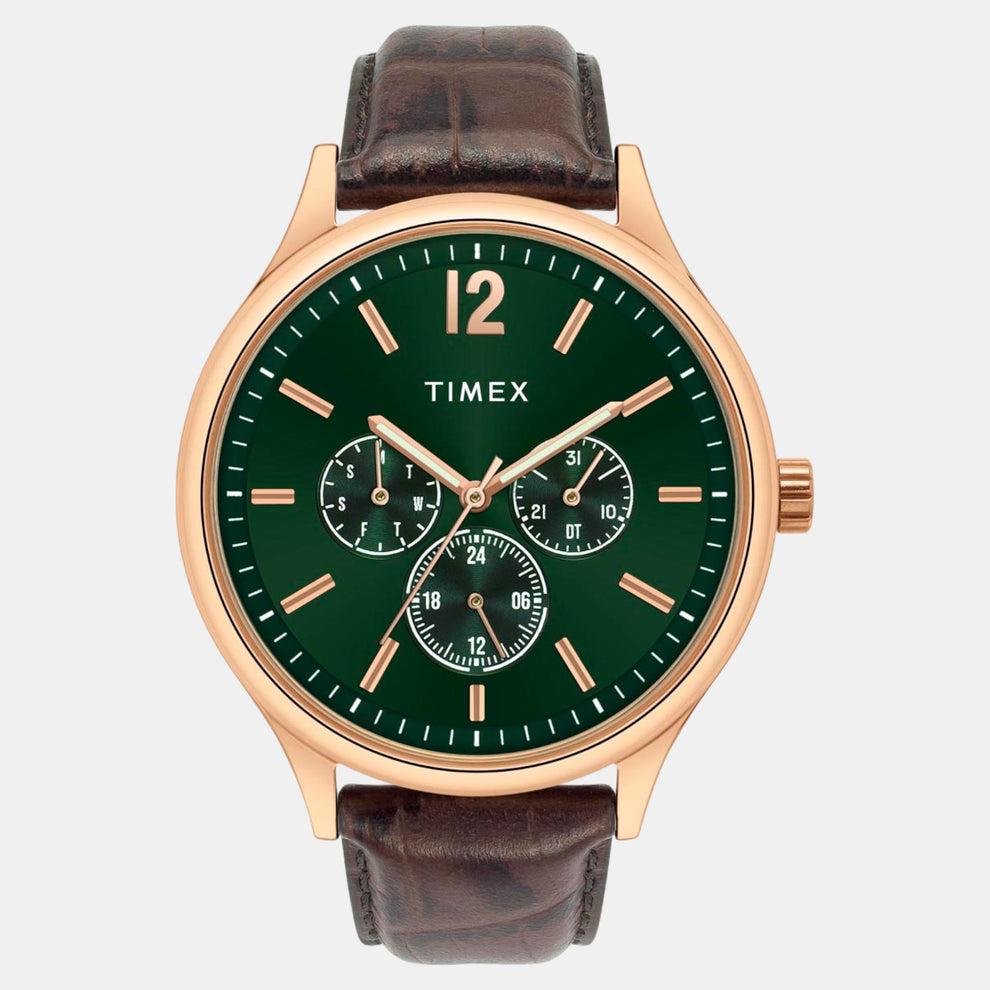 Timex TWEG18434 Men’s Green Dial Quartz Analog Watch