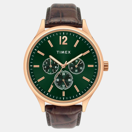 Timex TWEG18434 Men’s Green Dial Quartz Analog Watch