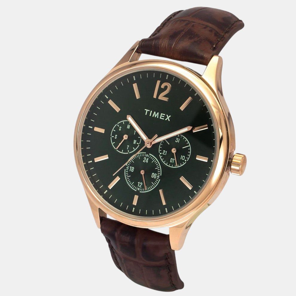Timex TWEG18434 Men’s Green Dial Quartz Analog Watch