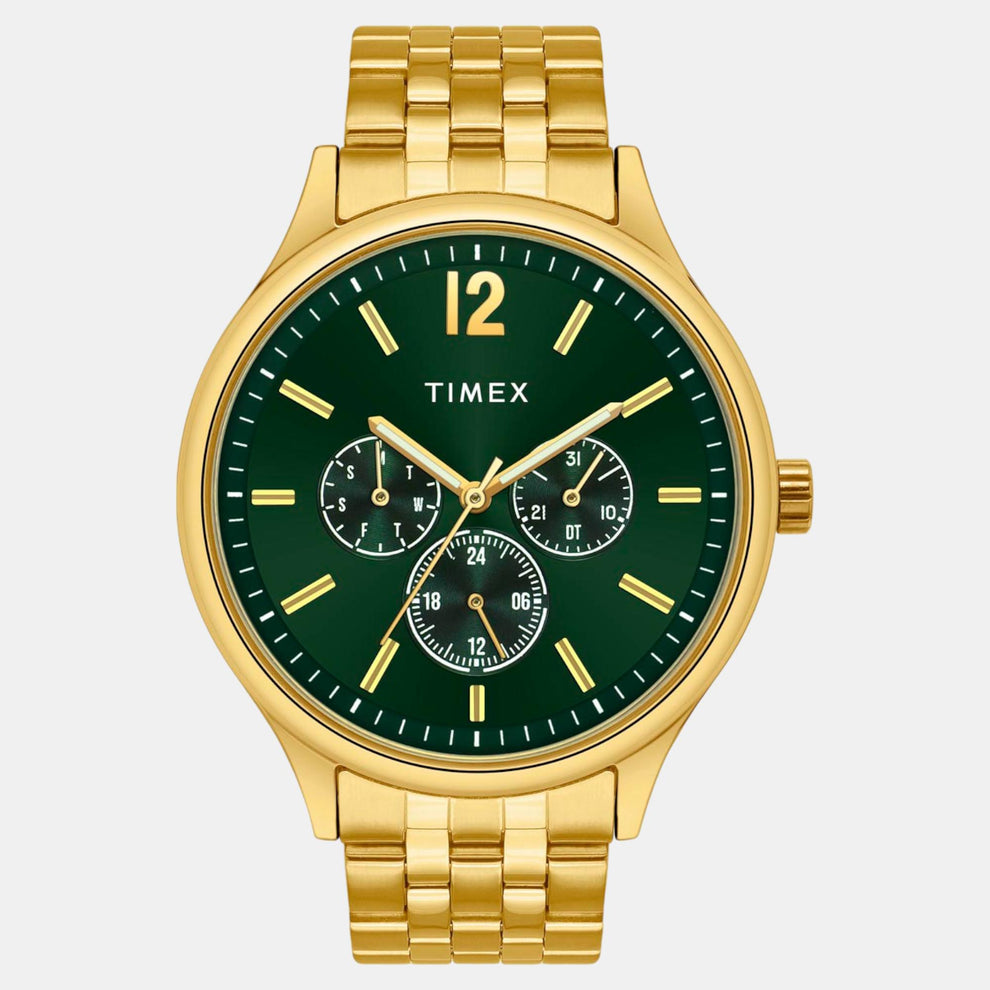 Timex TWEG18435 Men’s Green Dial Quartz Analog Watch