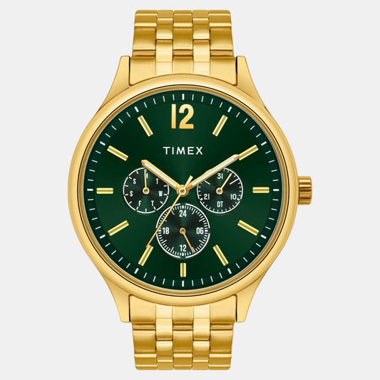 Timex TWEG18435 Men’s Green Dial Quartz Analog Watch
