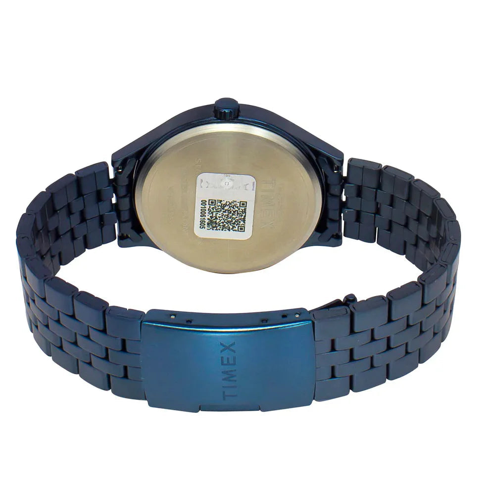 Timex TWEG18437 Men’s Blue Dial Quartz Analog Watch with Stainless Steel Strap