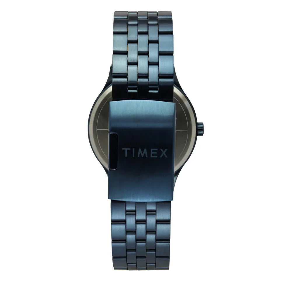 Timex TWEG18437 Men’s Blue Dial Quartz Analog Watch with Stainless Steel Strap