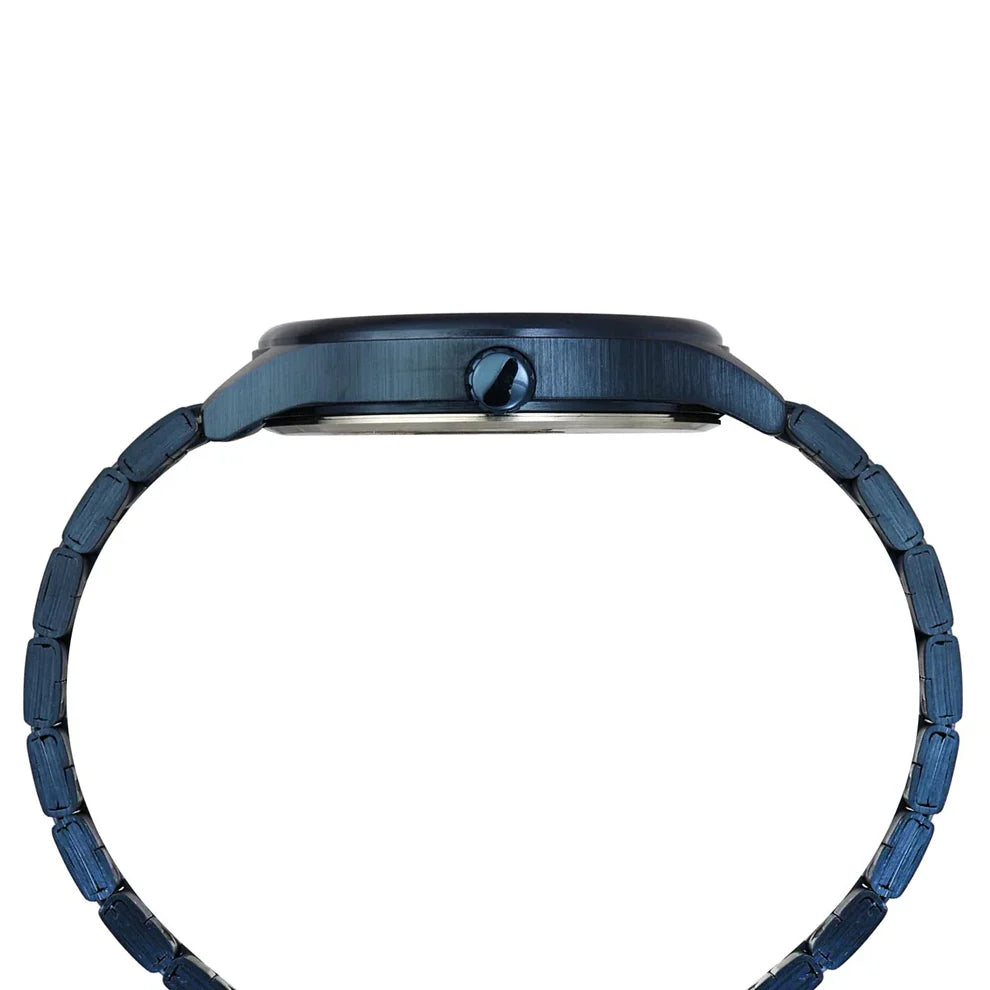 Timex TWEG18437 Men’s Blue Dial Quartz Analog Watch with Stainless Steel Strap