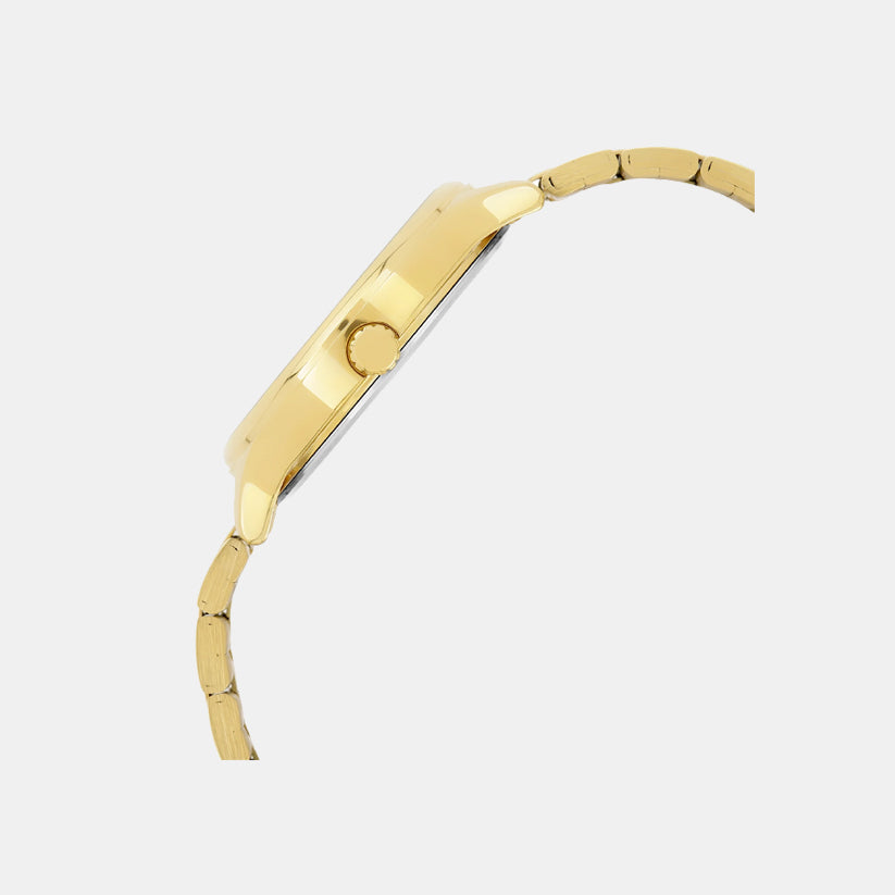 Timex TWEG18442 Gold Dial Round Case Analog Men Watch – Stainless Steel Bracelet, Quartz Movement