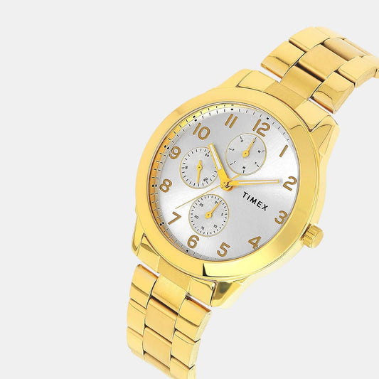 Timex TWEG18524 Men’s Silver Dial Analog Watch with Stainless Steel Strap
