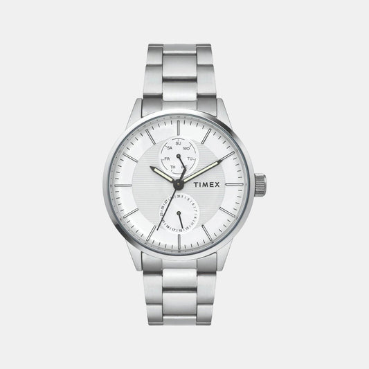 Timex TWEG19900 Men’s Silver Dial Stainless-Steel Analog Watch